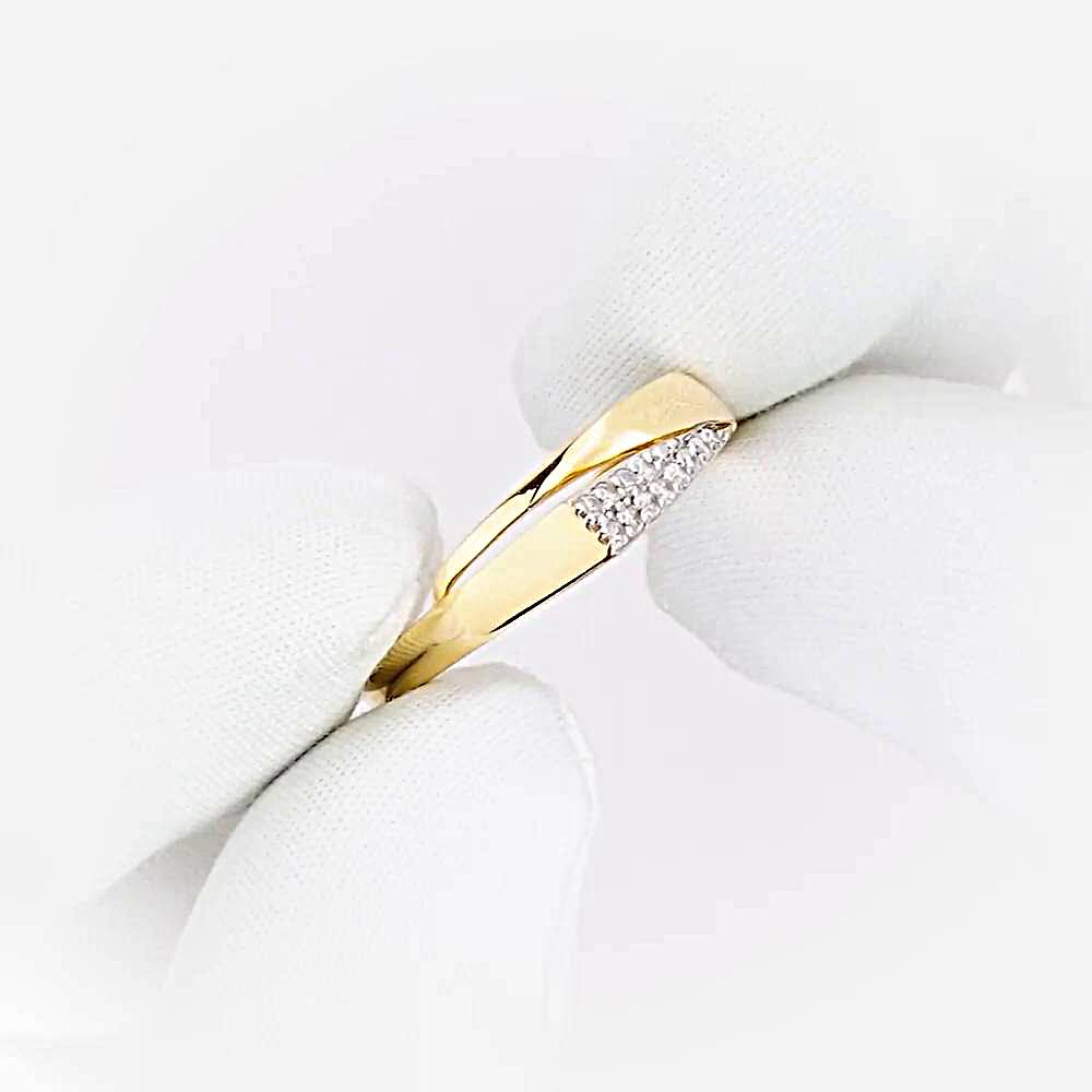 Кольцо с фианитами из красного золота 585 пробы 1