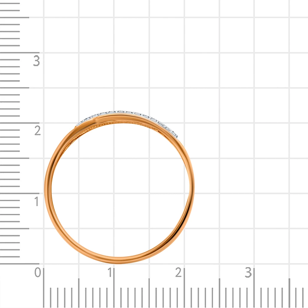 Кольцо с фианитами из красного золота 375 пробы 4