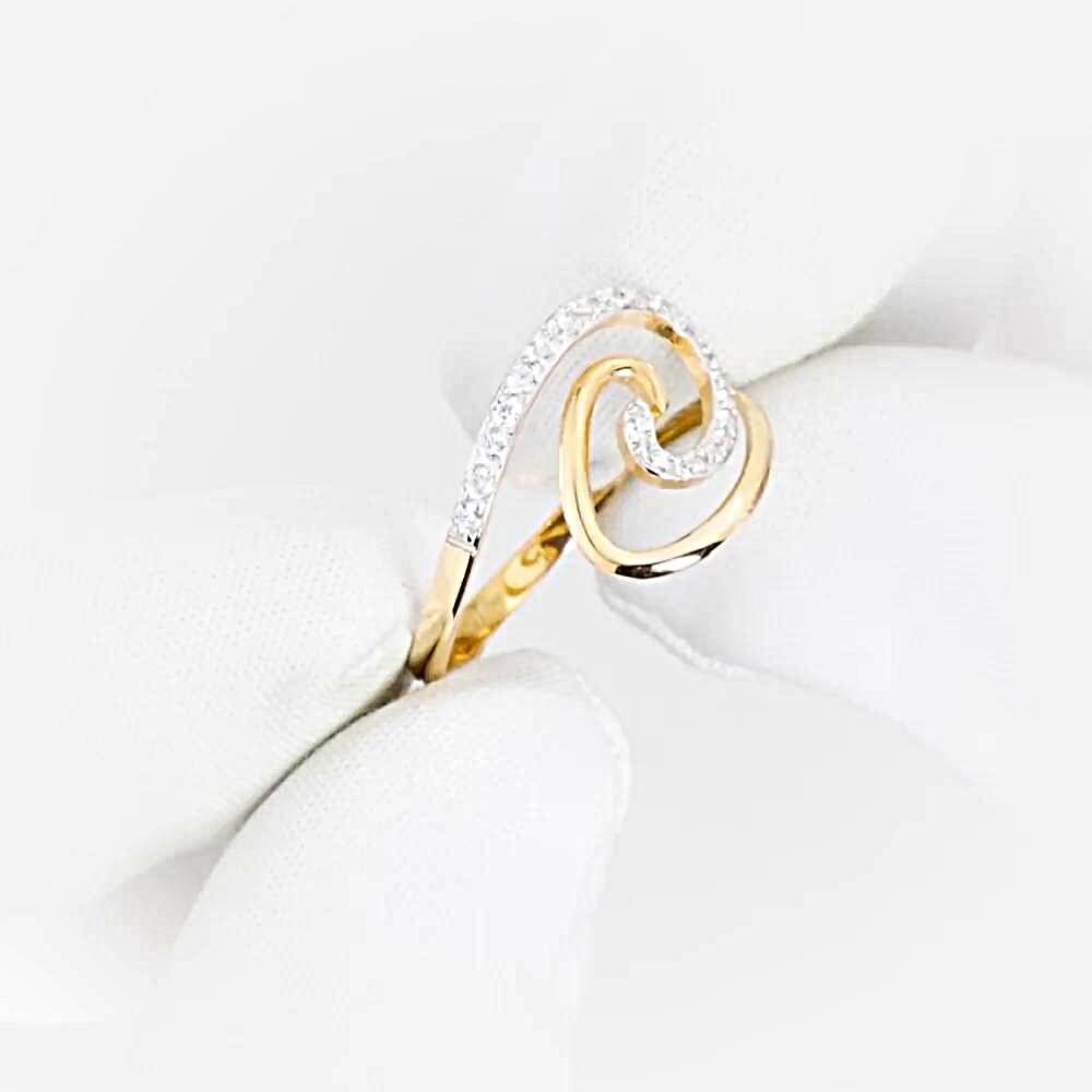 Кольцо с фианитами из красного золота 375 пробы 1