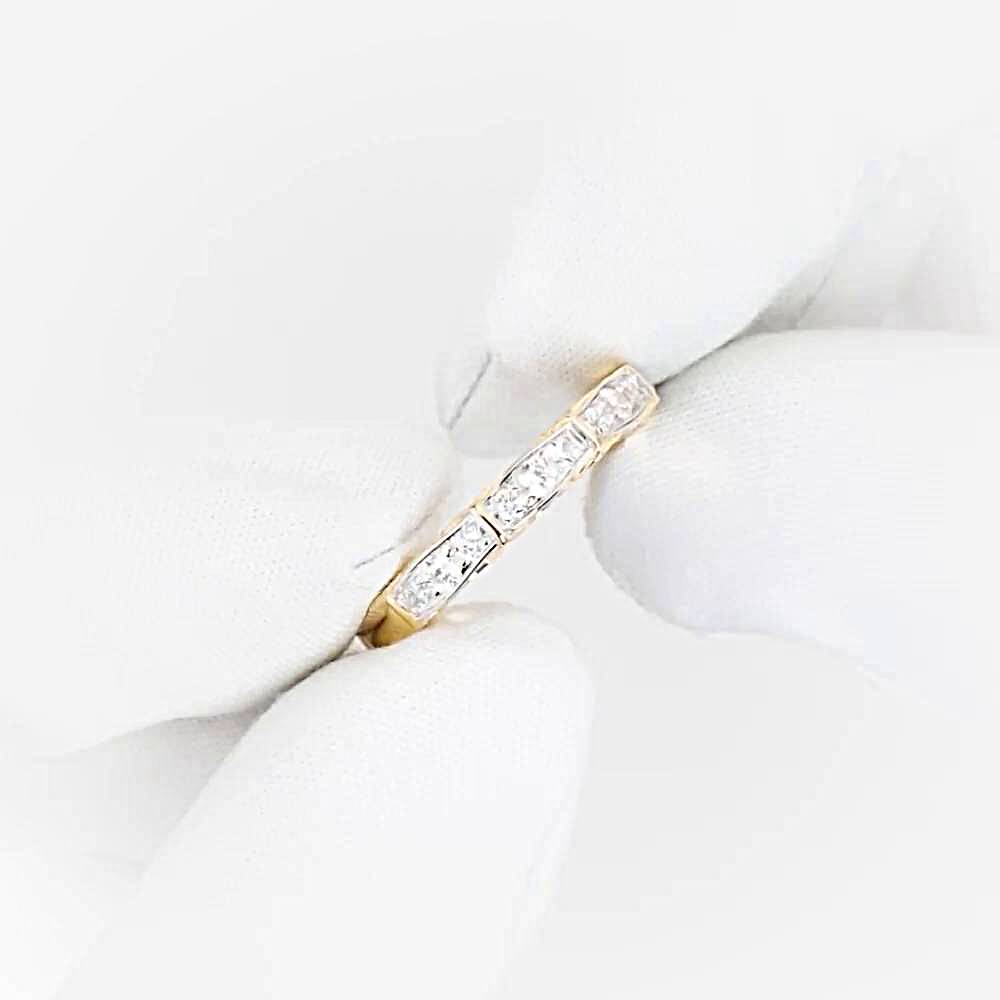 Кольцо с фианитами из красного золота 585 пробы 1