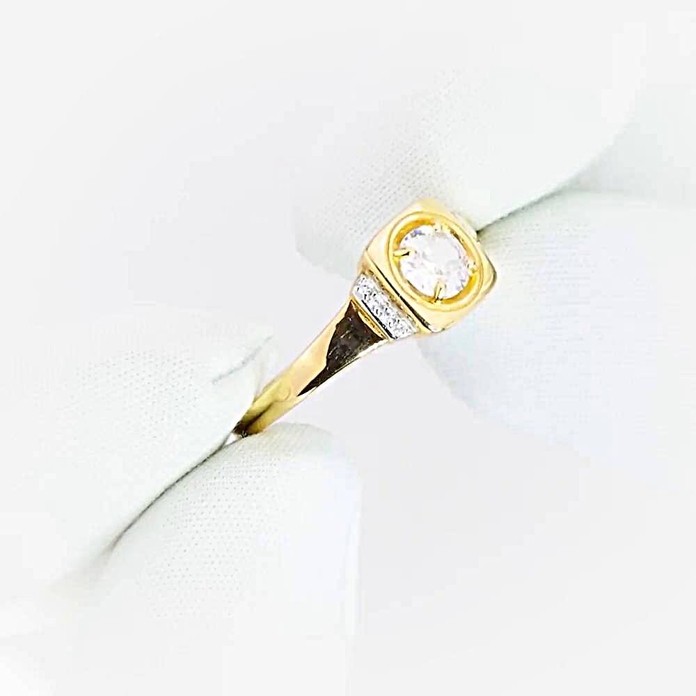 Кольцо с фианитами из красного золота 375 пробы 1