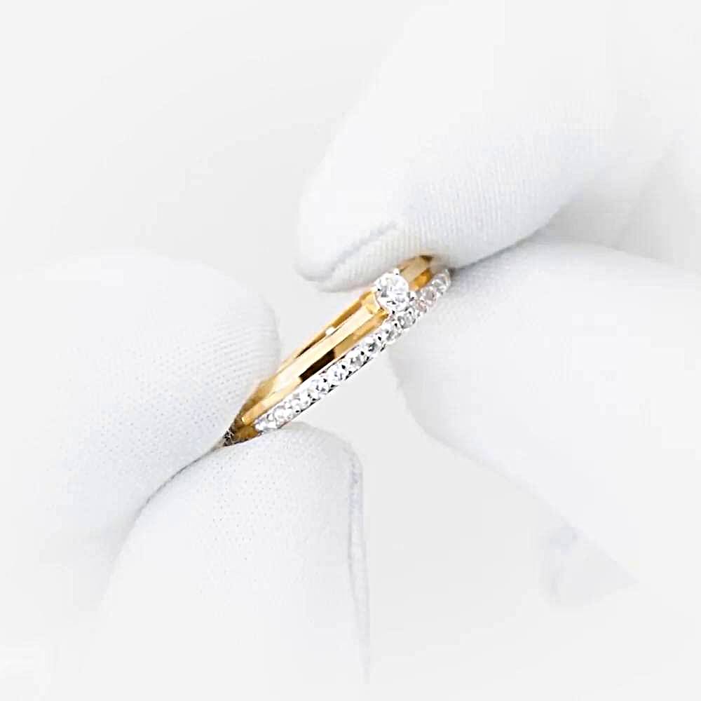 Кольцо с фианитами из красного золота 375 пробы 1