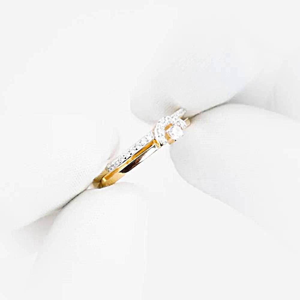 Кольцо с фианитами из красного золота 375 пробы 1