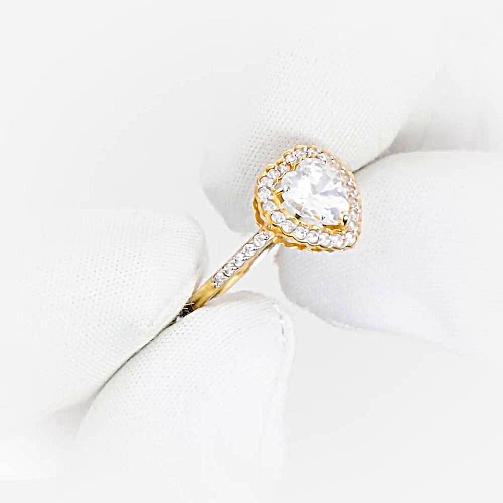 Кольцо с фианитами из красного золота 375 пробы 1