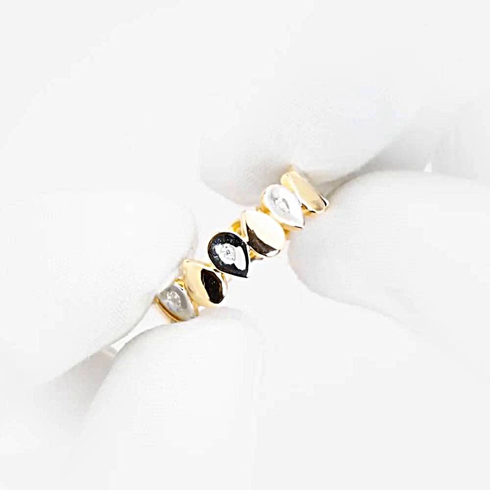 Кольцо с фианитами из красного золота 585 пробы 1