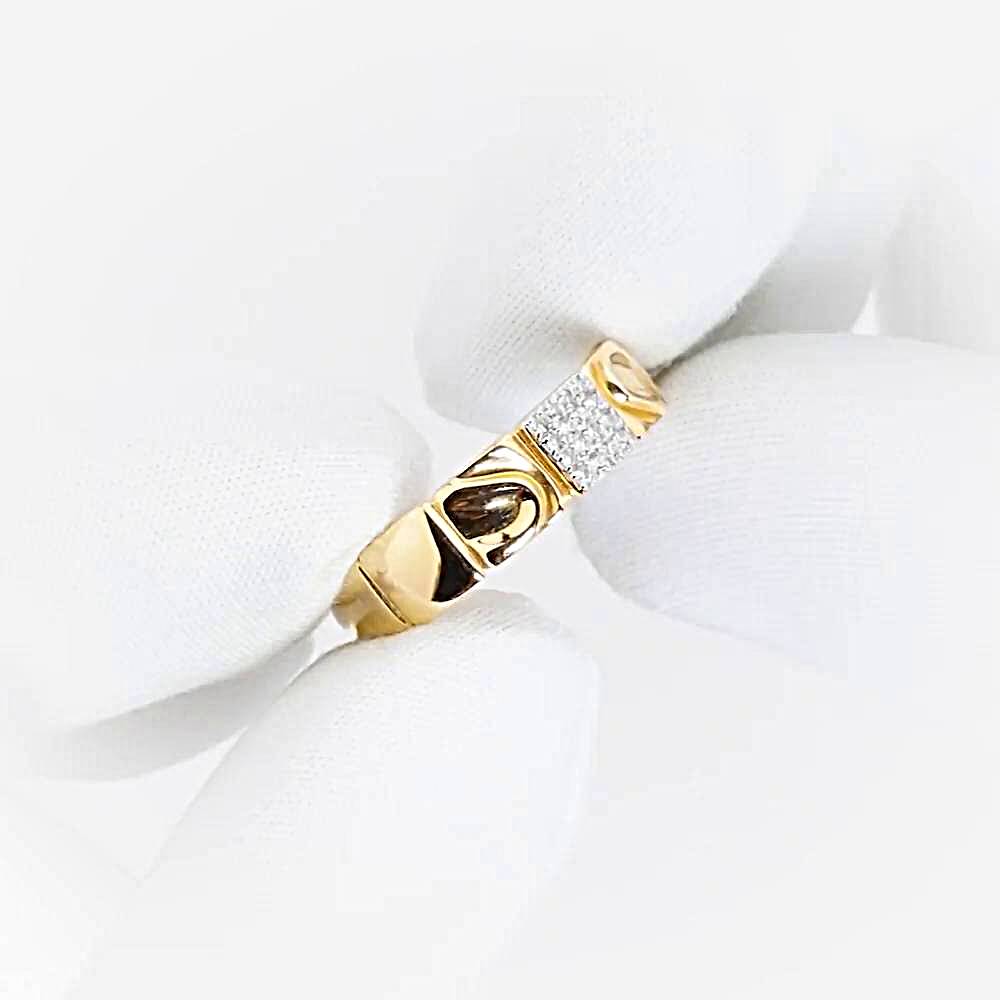 Кольцо с фианитами из красного золота 585 пробы 1