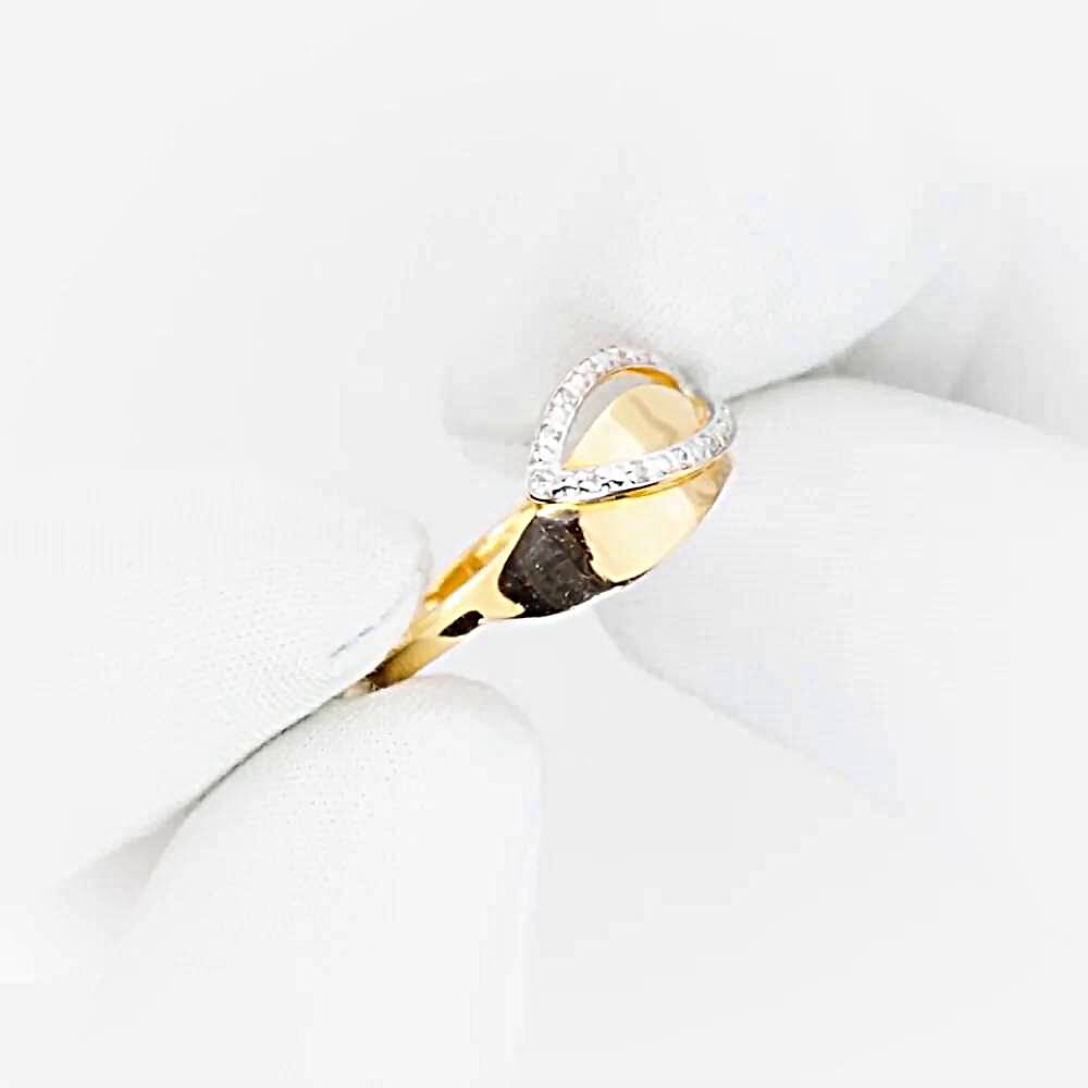 Кольцо с фианитами из красного золота 585 пробы 1