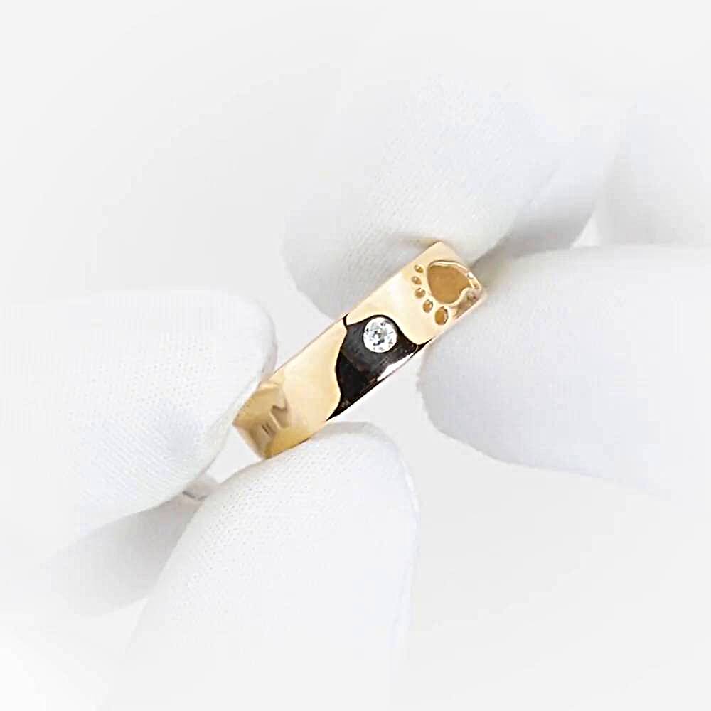 Кольцо с фианитом из красного золота 585 пробы 1