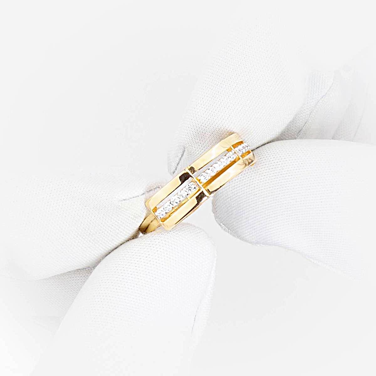 Кольцо с фианитами из красного золота 585 пробы 1