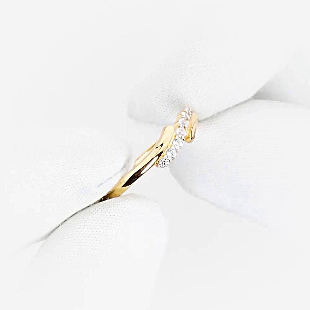 Кольцо с фианитами из красного золота 375 пробы 1