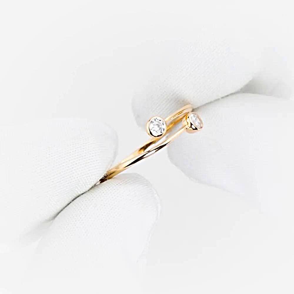 Кольцо с фианитами из красного золота 375 пробы