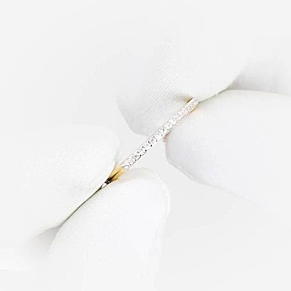 Кольцо с фианитами из красного золота 585 пробы 1