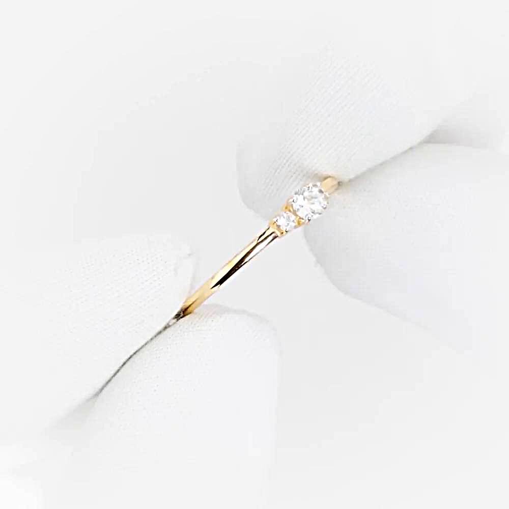 Кольцо с фианитами из красного золота 585 пробы 1