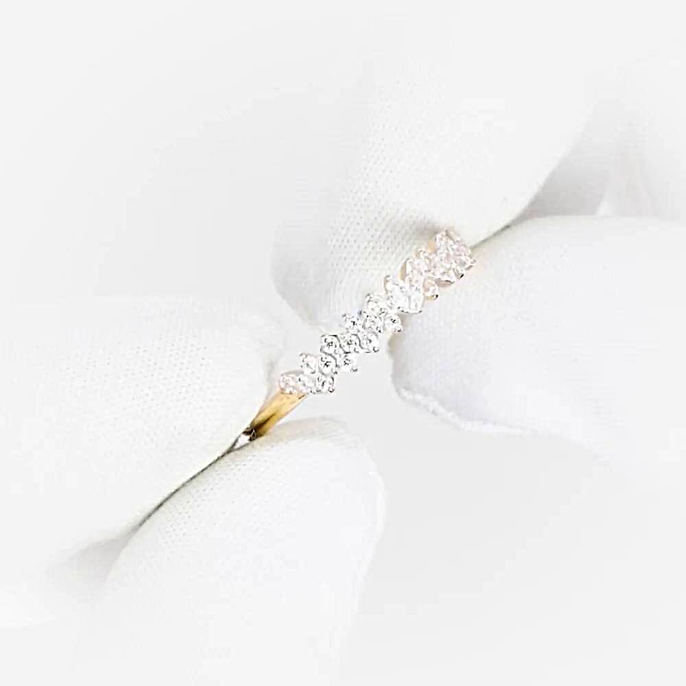 Кольцо с фианитами из красного золота 585 пробы 1