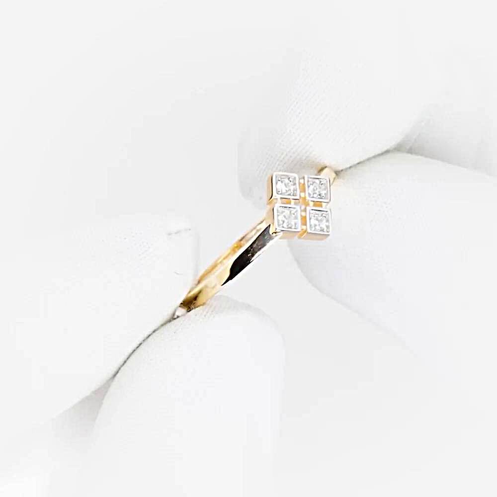 Кольцо с фианитами из красного золота 375 пробы