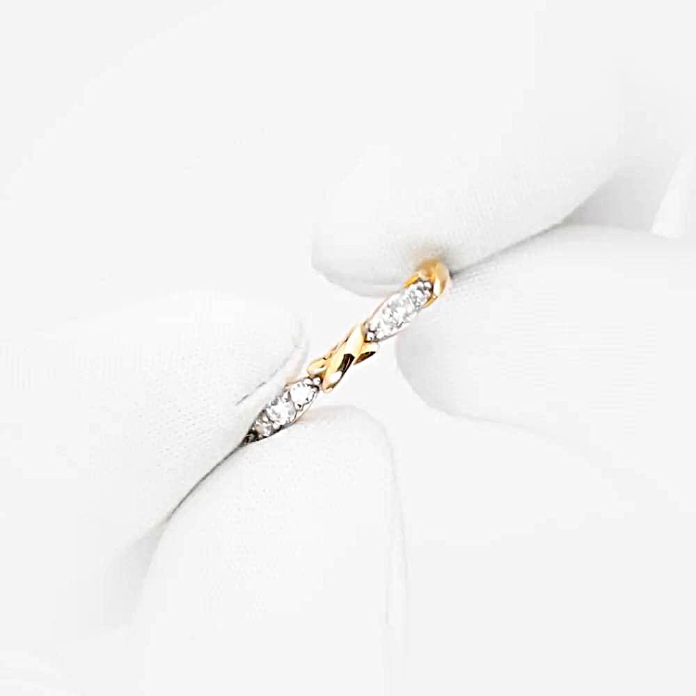 Кольцо с фианитами из красного золота 375 пробы