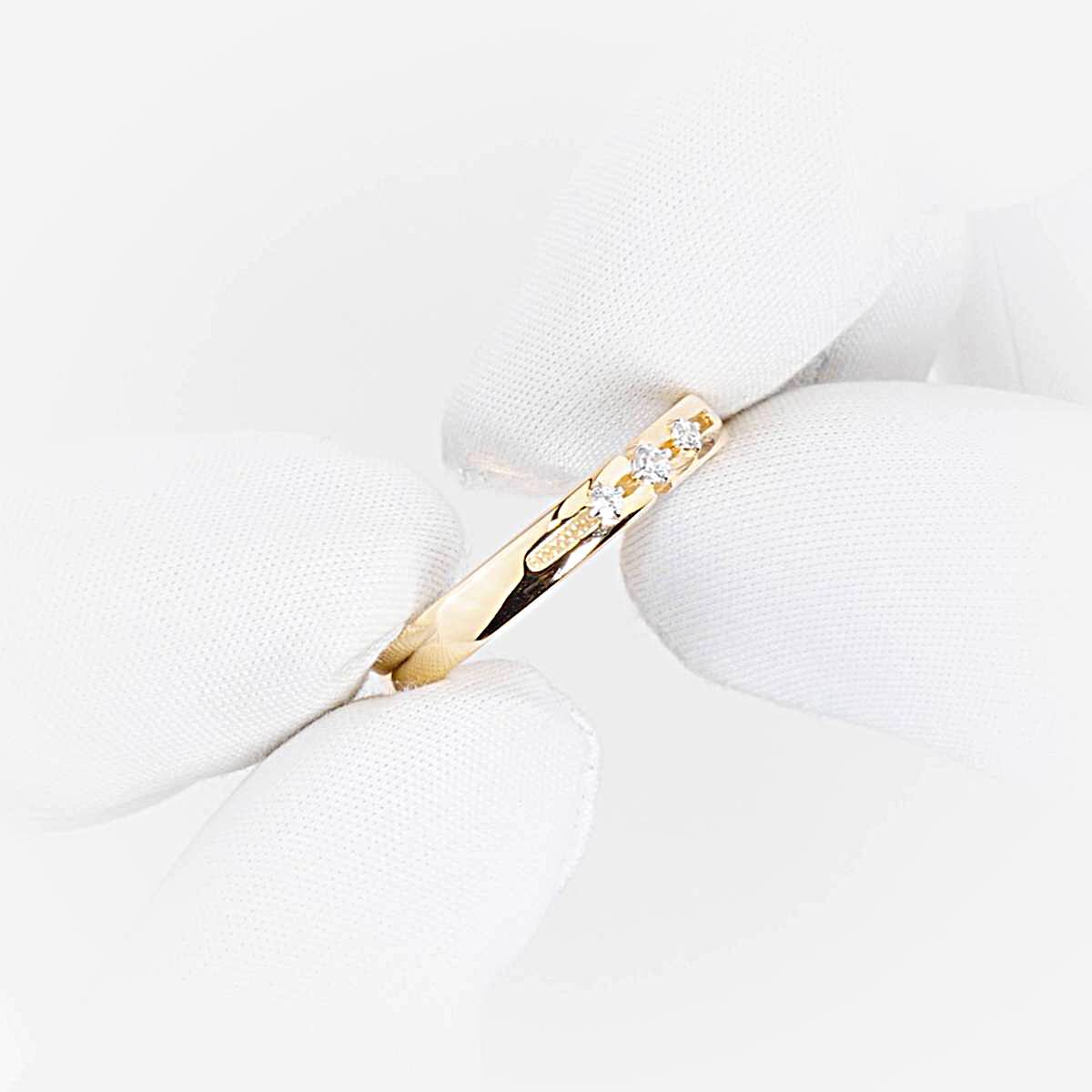 Кольцо с фианитами из красного золота 585 пробы 1