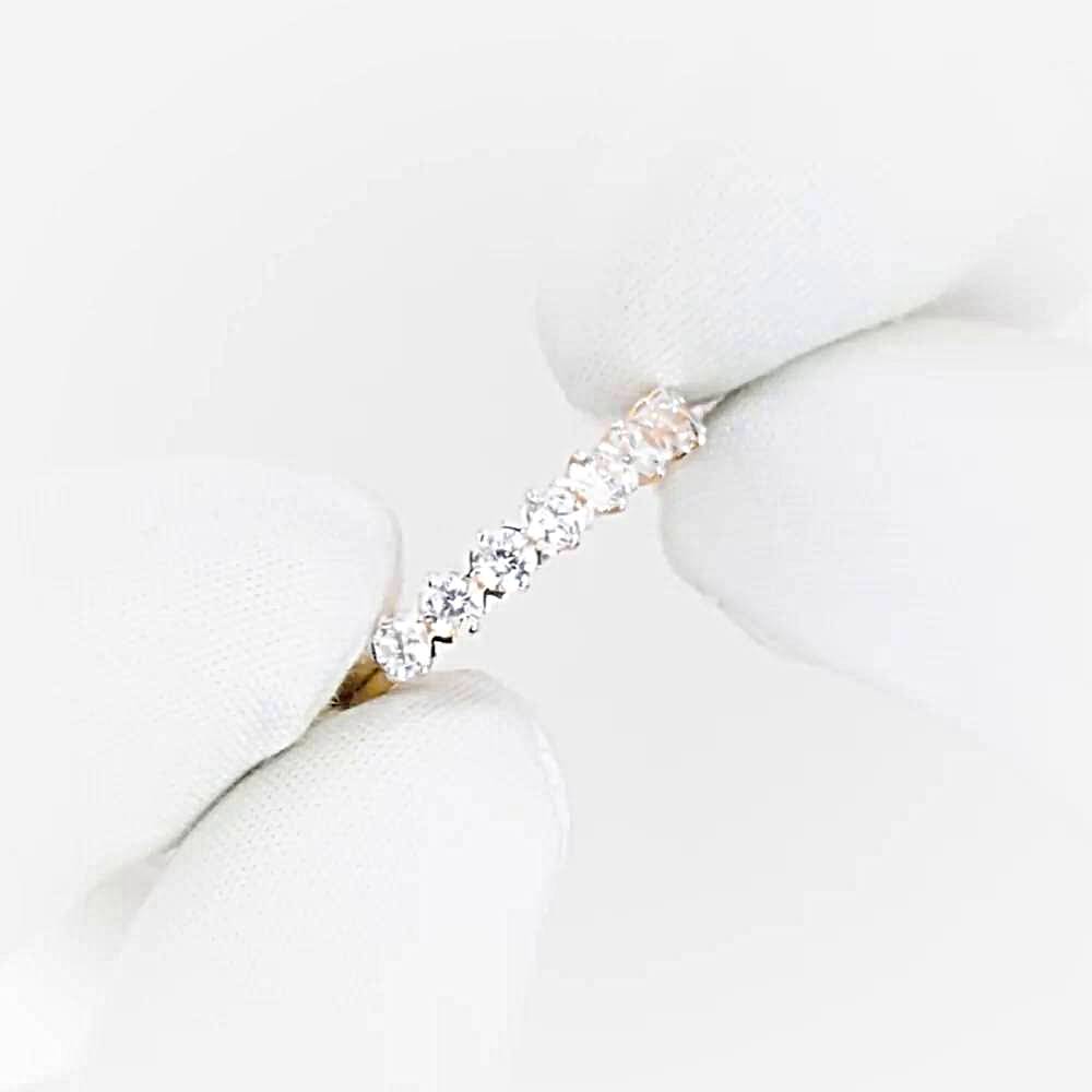 Кольцо с фианитами из красного золота 585 пробы