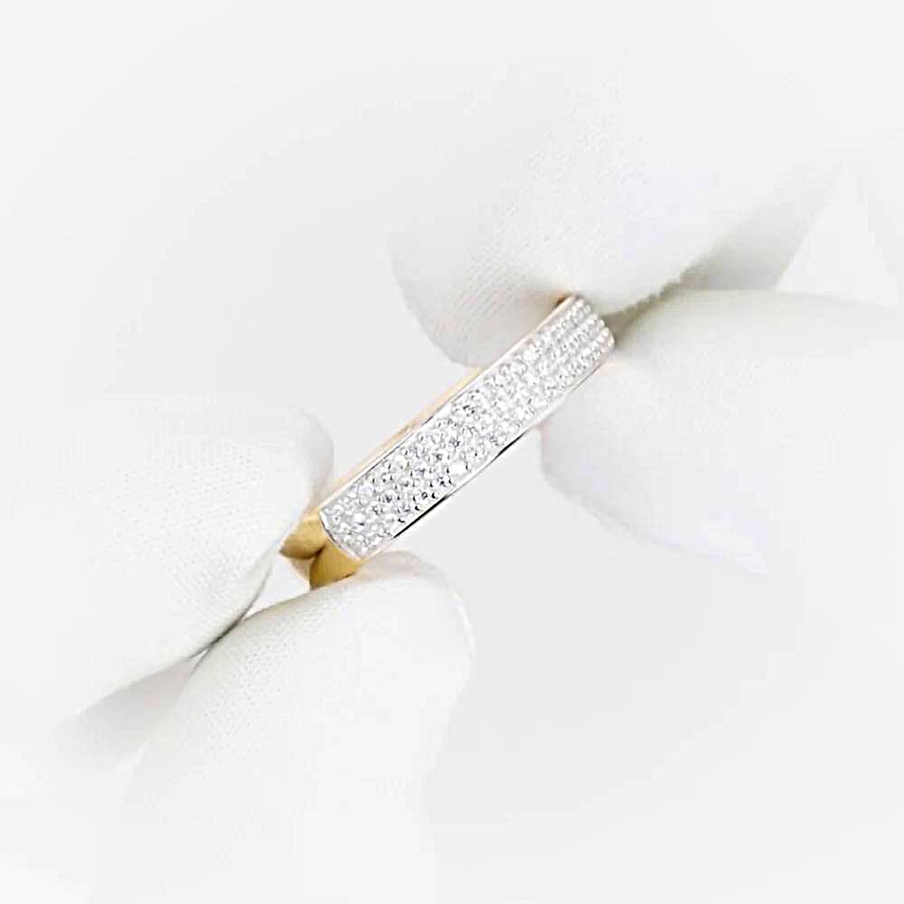 Кольцо с фианитами из красного золота 585 пробы 1