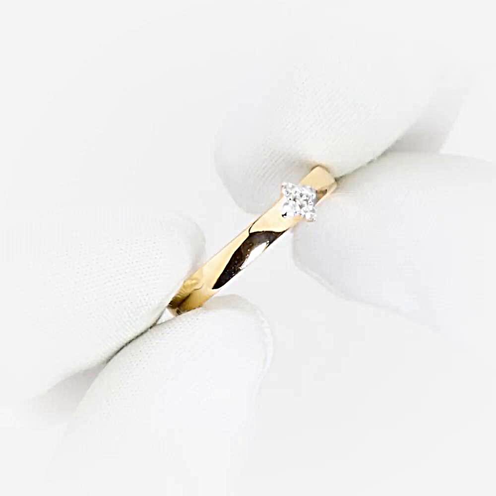 Кольцо с фианитами из красного золота 585 пробы 1