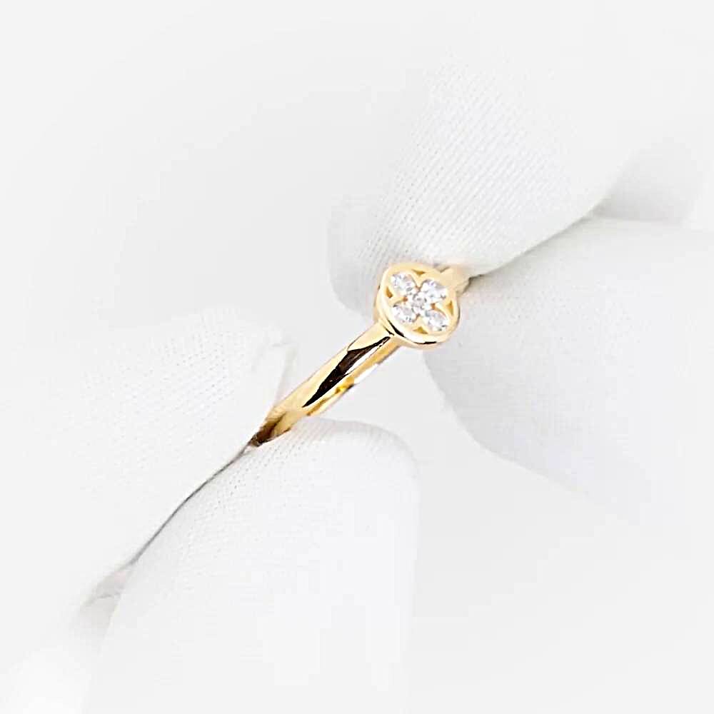 Кольцо с фианитами из красного золота 585 пробы 1