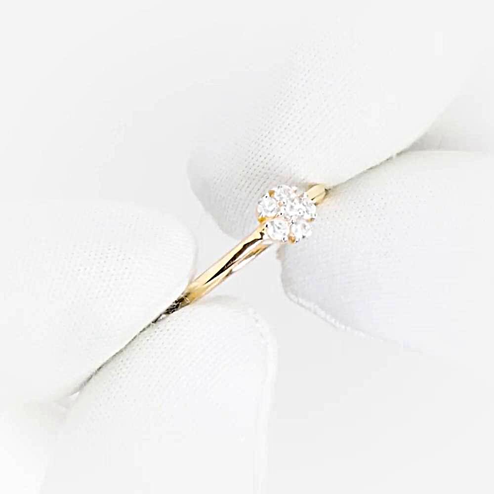 Кольцо с фианитами из красного золота 375 пробы 1