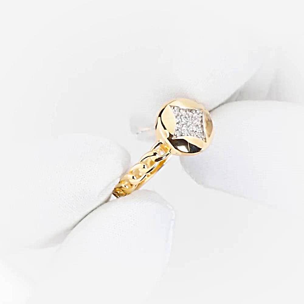 Кольцо с фианитами из красного золота 585 пробы Кольцо с фианитами из красного золота 585 пробы