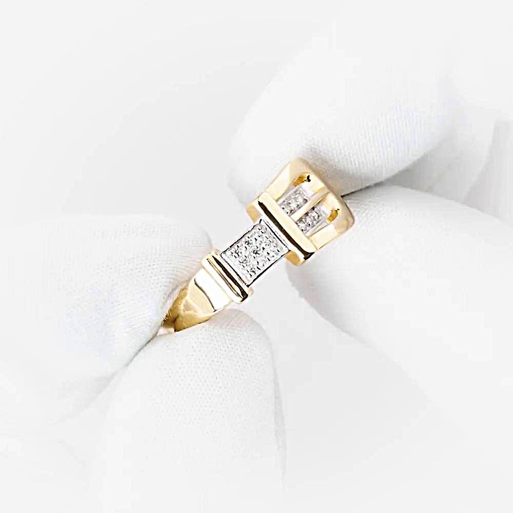 Кольцо с фианитами из красного золота 585 пробы