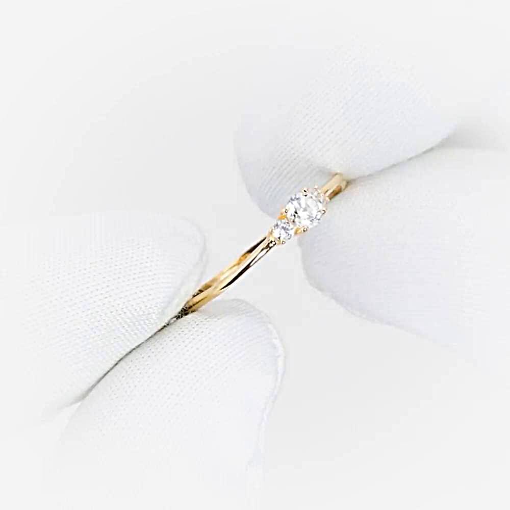 Кольцо с фианитами из красного золота 585 пробы 1