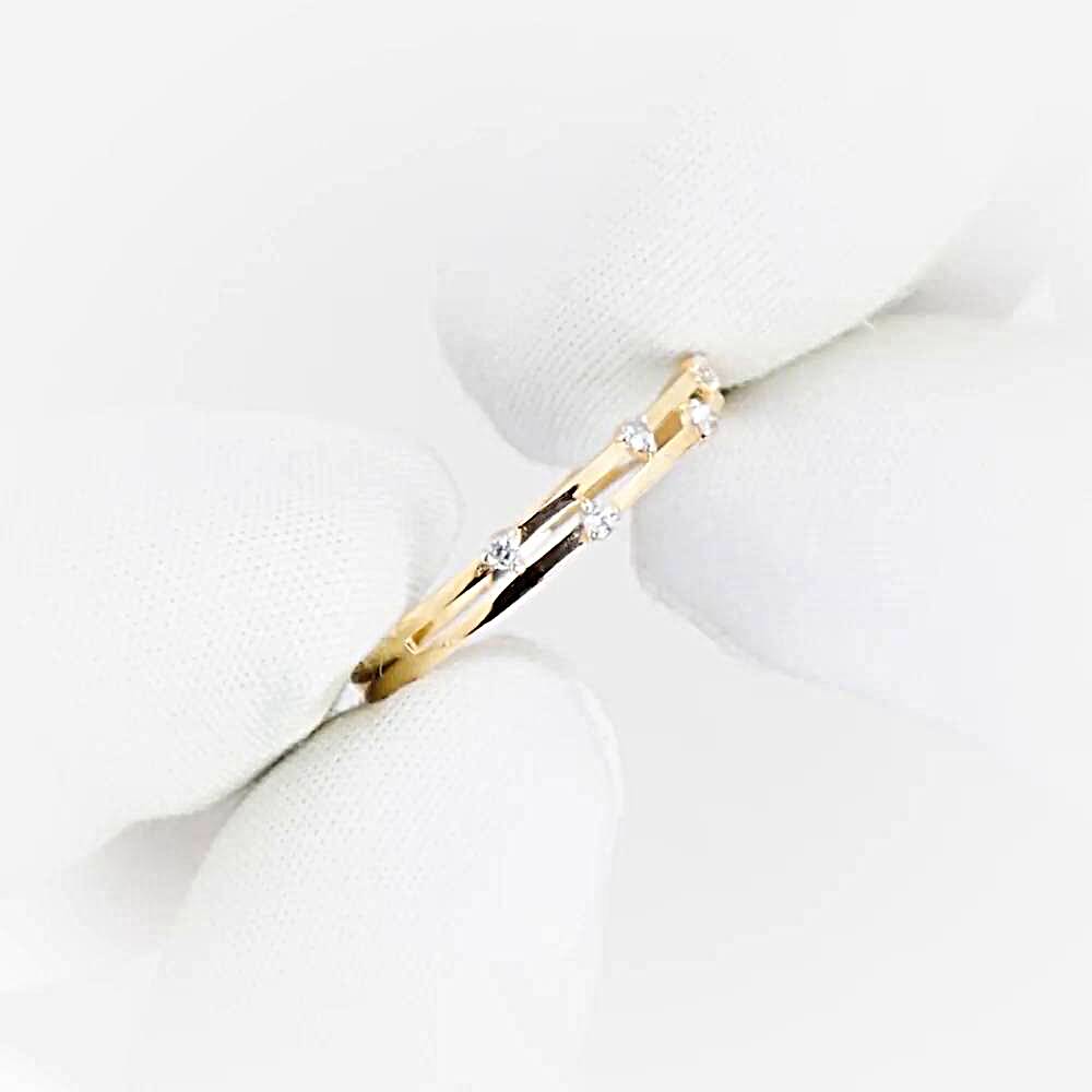 Кольцо с фианитами из красного золота 585 пробы 1