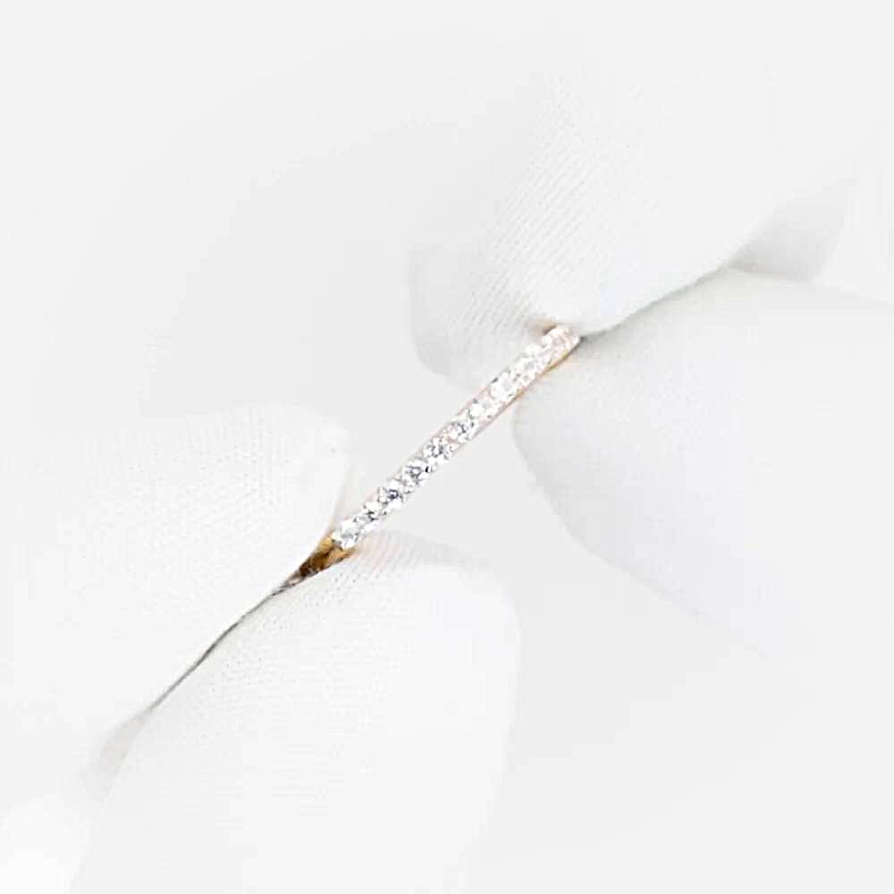 Кольцо с фианитами из красного золота 585 пробы 1