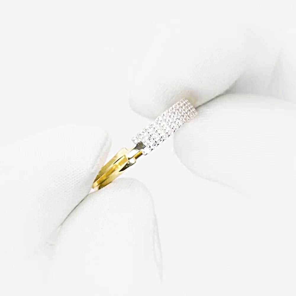 Кольцо с фианитами из желтого золота 585 пробы