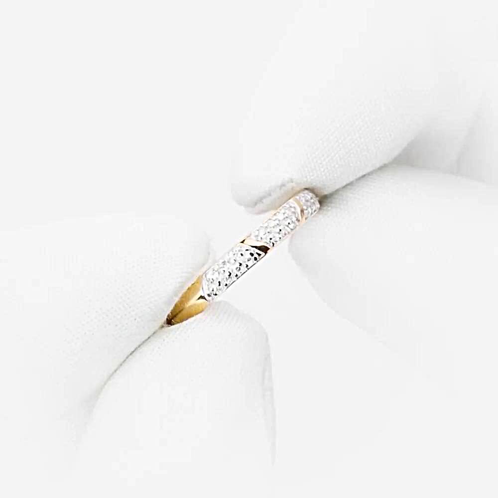 Кольцо с фианитами из красного золота 585 пробы 1