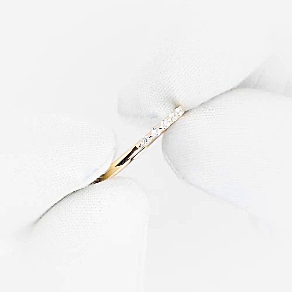 Кольцо с фианитами из красного золота 585 пробы 1