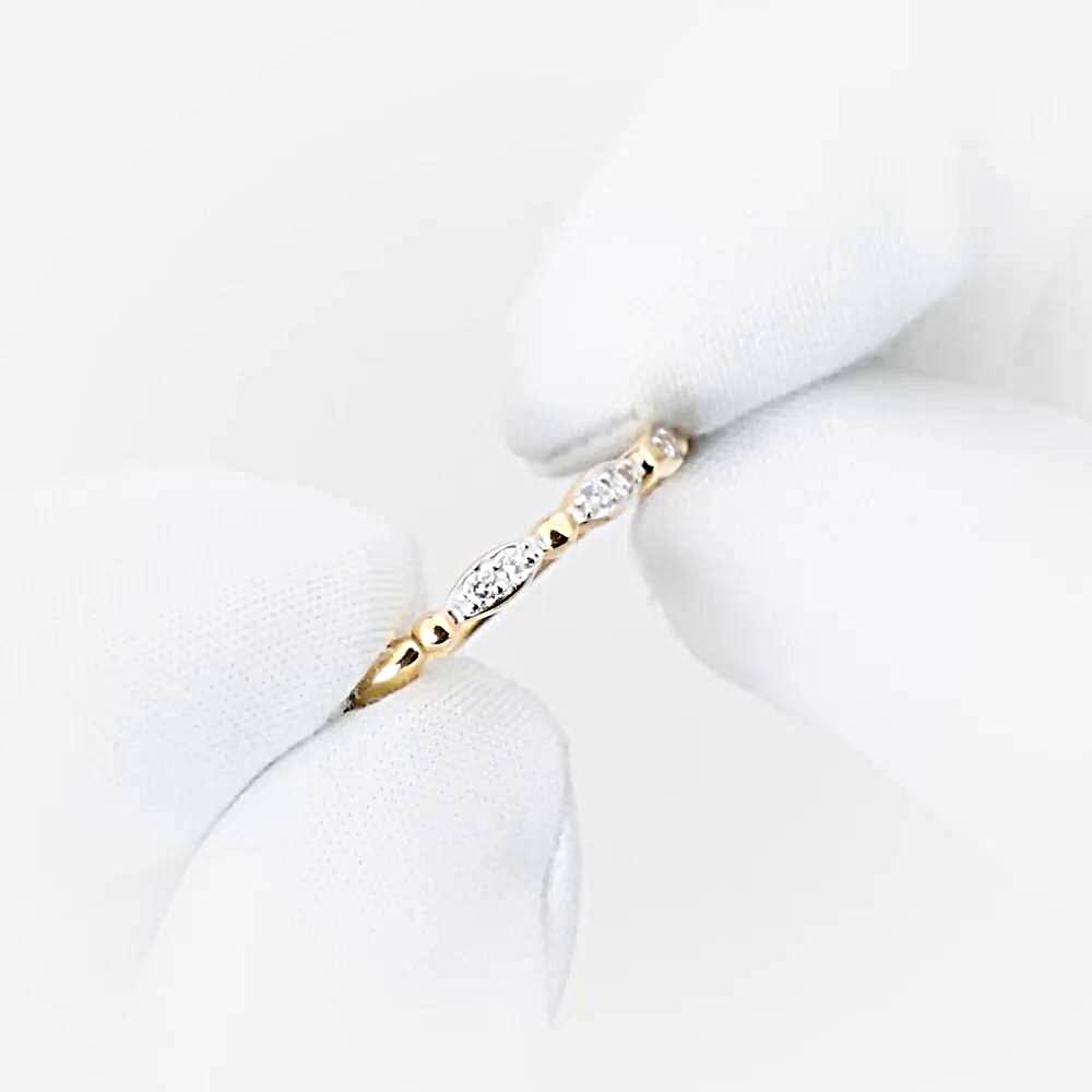 Кольцо с фианитами из красного золота 585 пробы 1