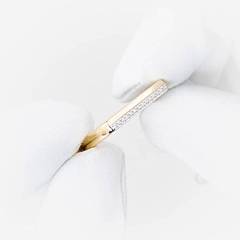 Кольцо с фианитами из красного золота 585 пробы