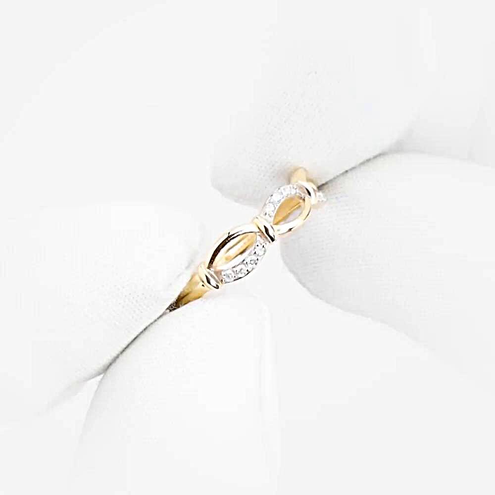 Кольцо с фианитами из красного золота 375 пробы