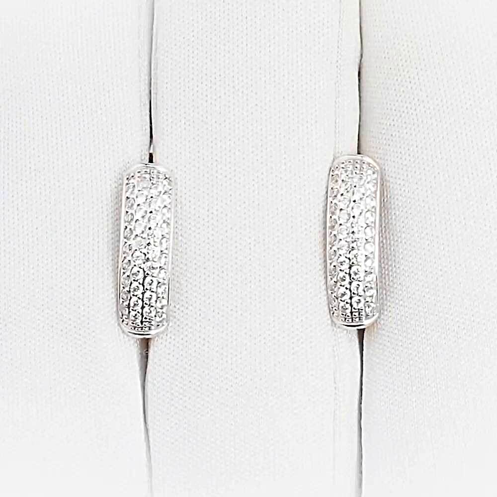 Серьги с фианитами из красного золота 585 пробы 1