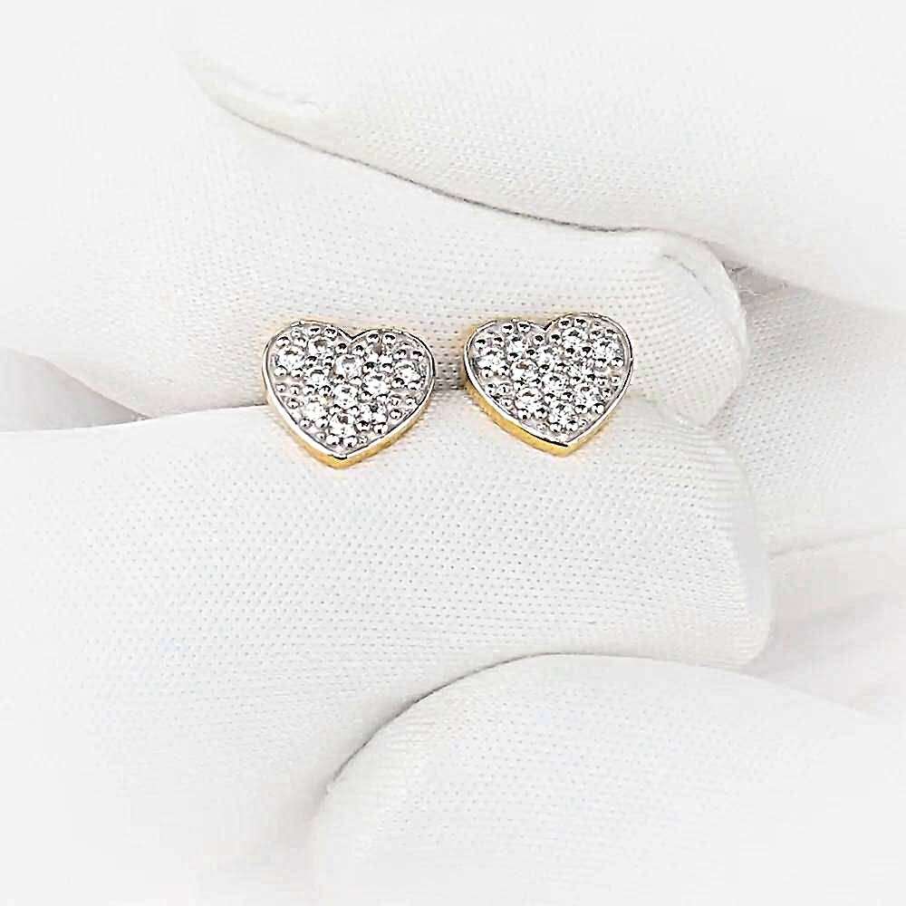 Серьги с фианитами из красного золота 375 пробы