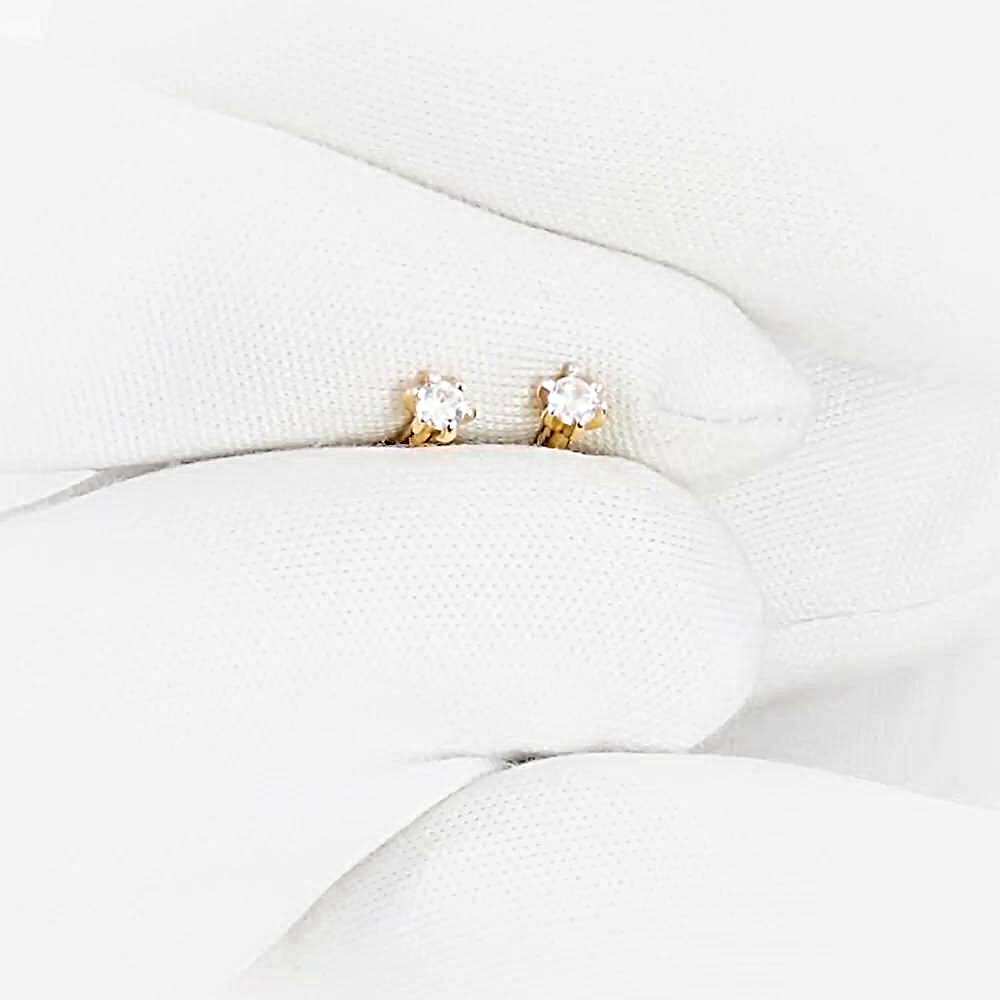 Серьги с фианитами из красного золота 585 пробы Серьги с фианитами из красного золота 585 пробы