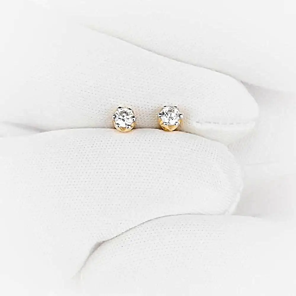 Серьги с фианитами из красного золота 375 пробы 2