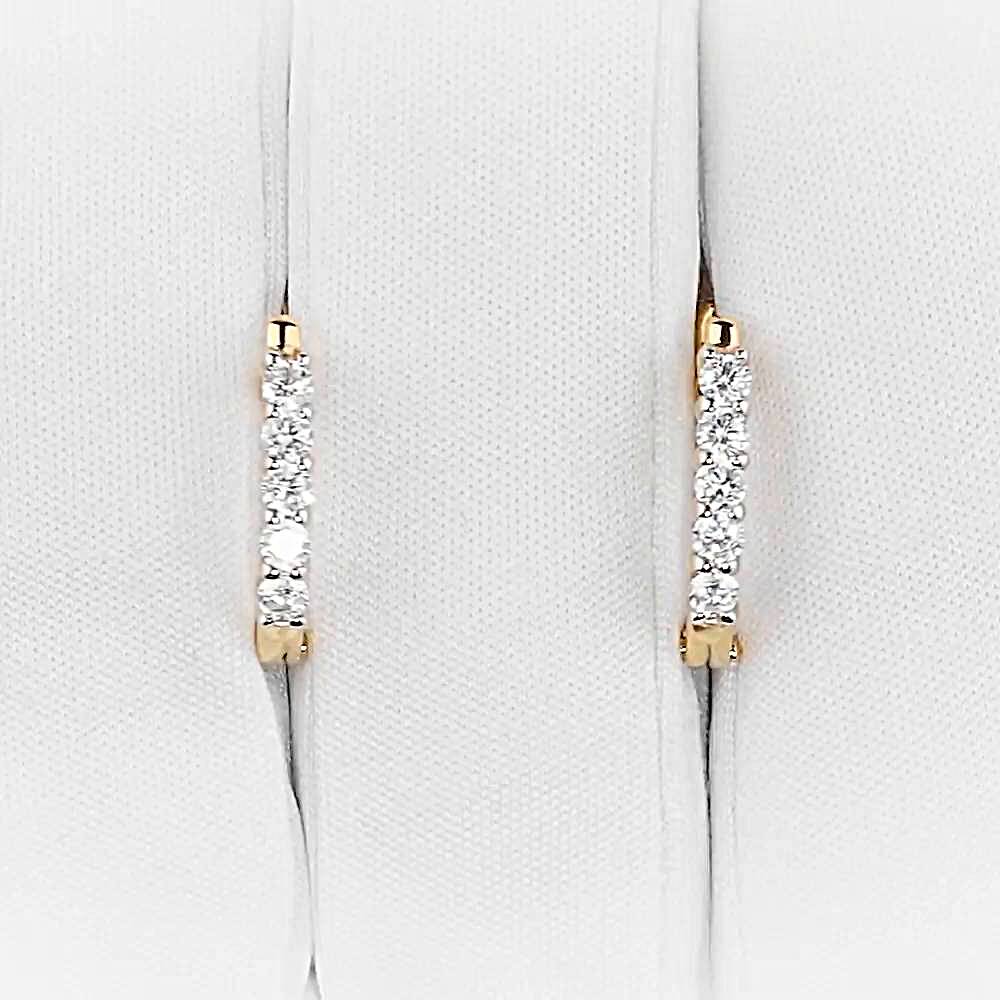 Серьги с фианитами из красного золота 375 пробы 1