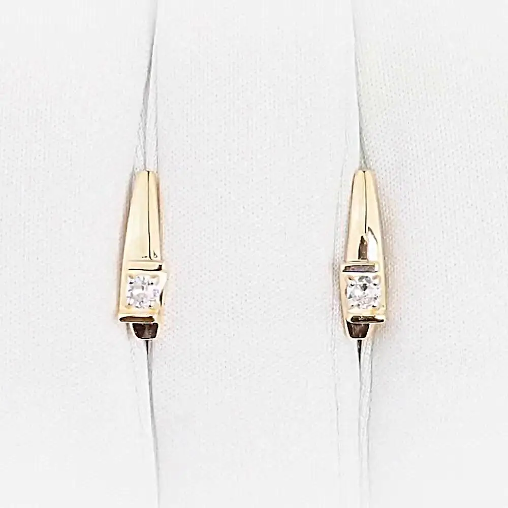 Серьги с фианитами из красного золота 375 пробы 2