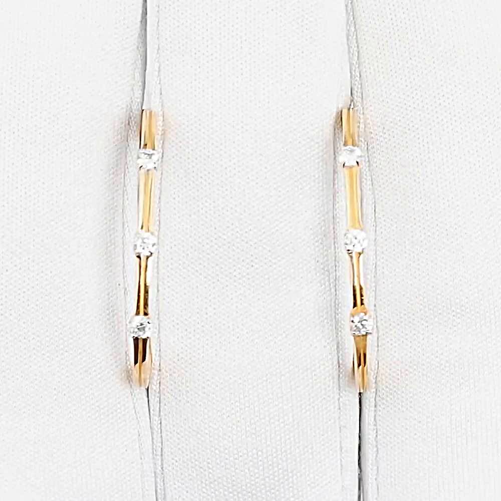 Серьги с фианитами из красного золота 585 пробы 1