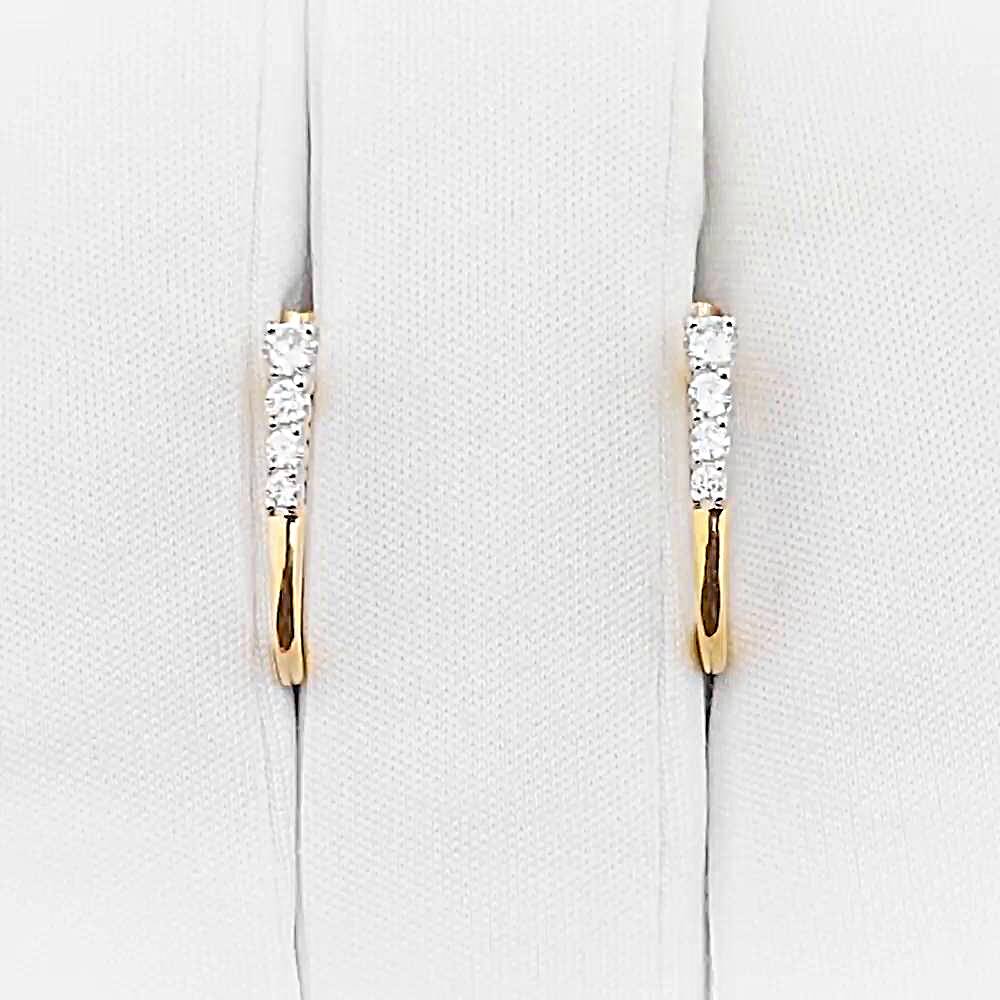 Серьги с фианитами из красного золота 375 пробы 1