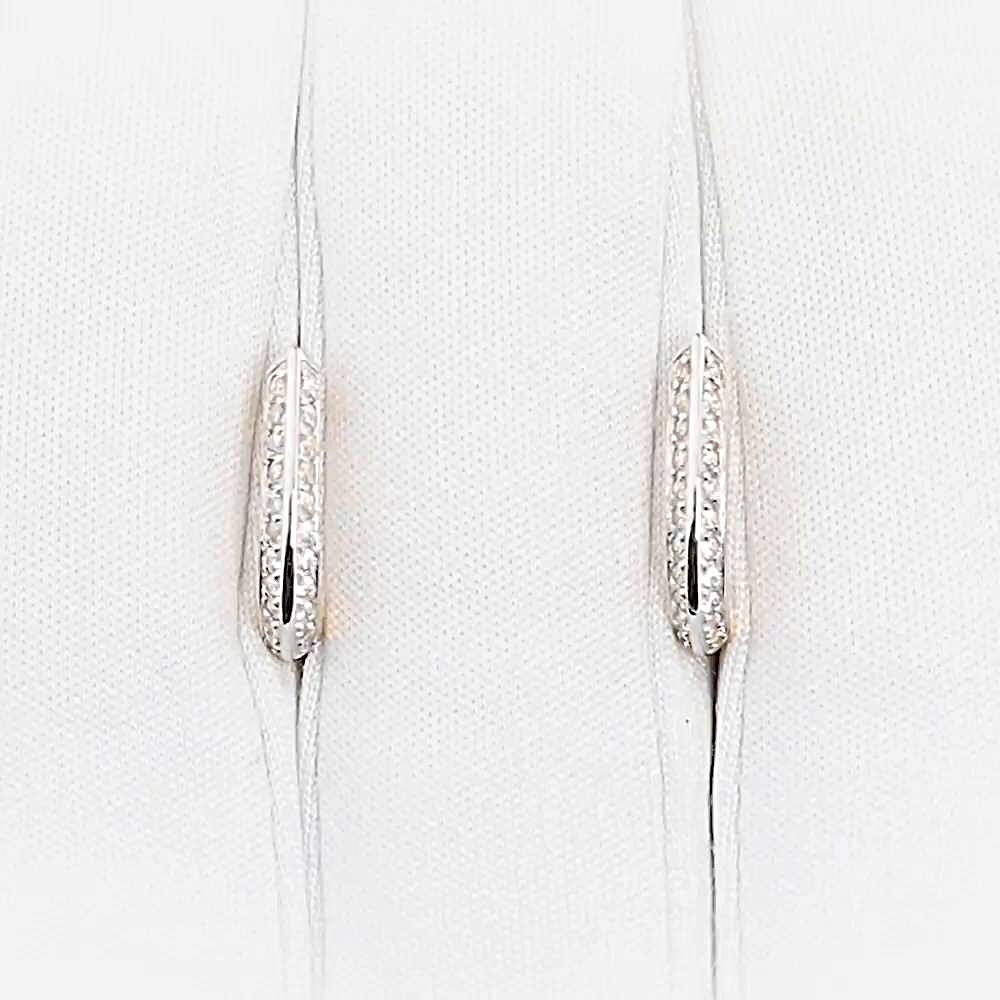 Серьги с фианитами из красного золота 585 пробы 1