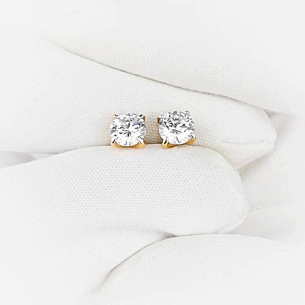 Серьги с фианитами из красного золота 375 пробы 1