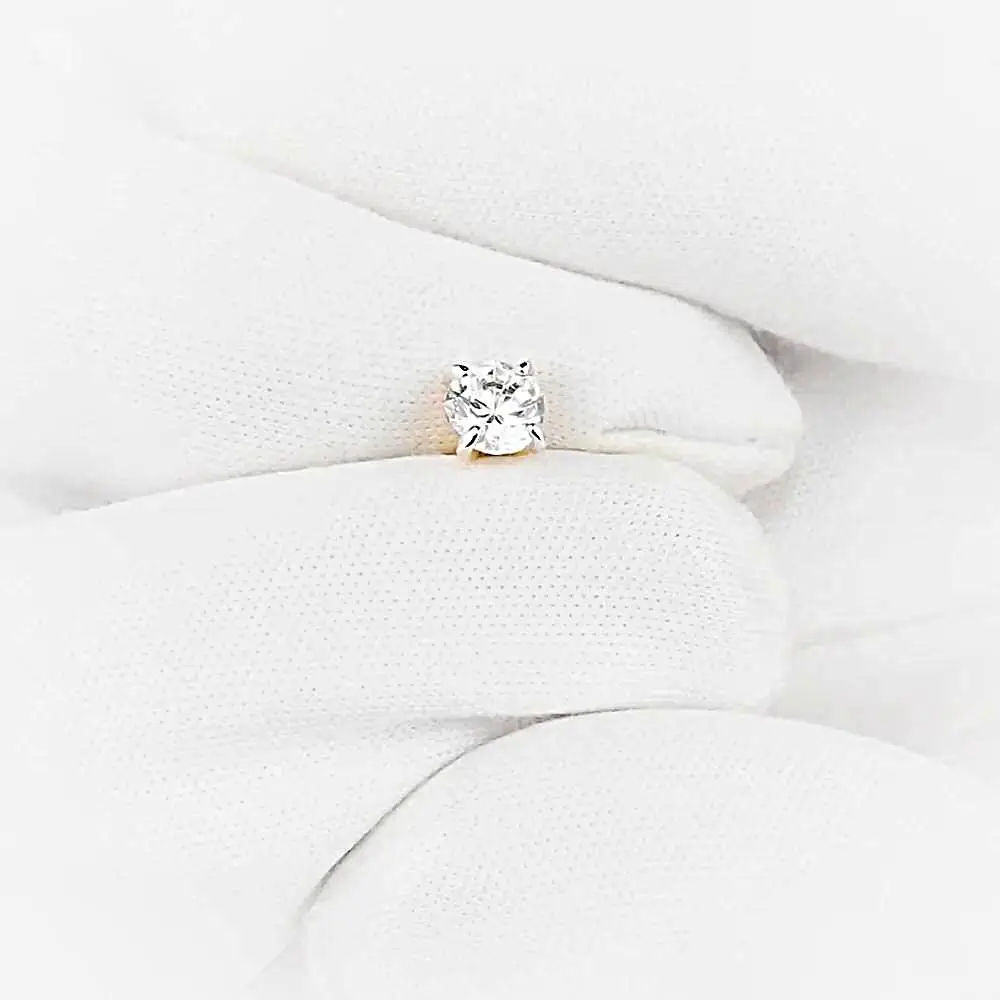 Серьги с фианитом из красного золота 375 пробы 2