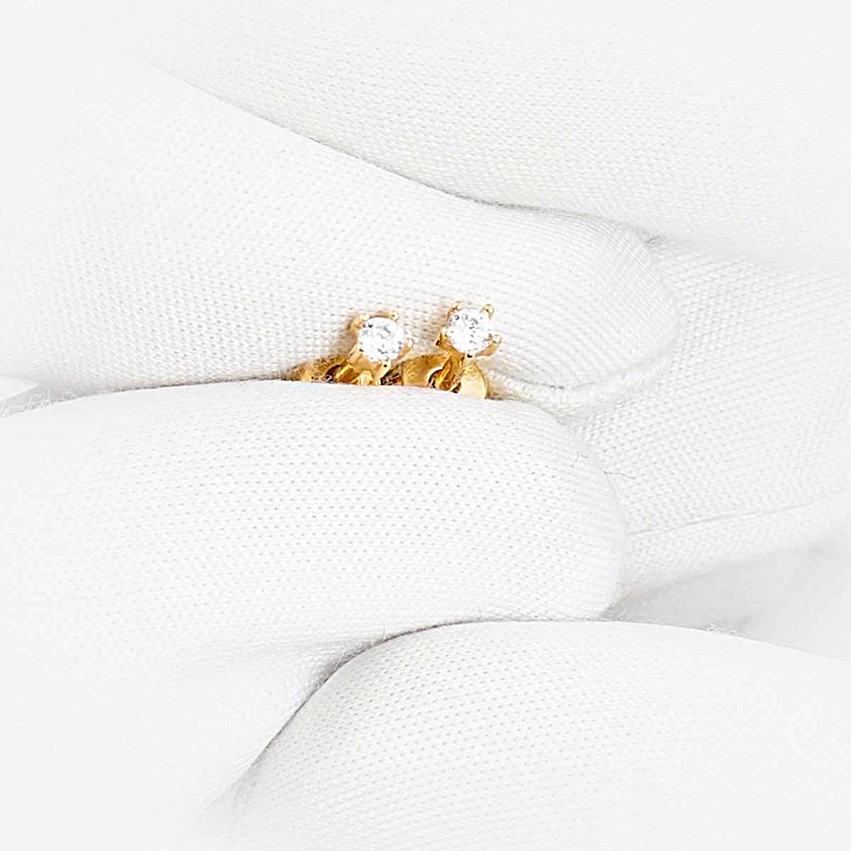 Серьги с фианитами из красного золота 585 пробы 1