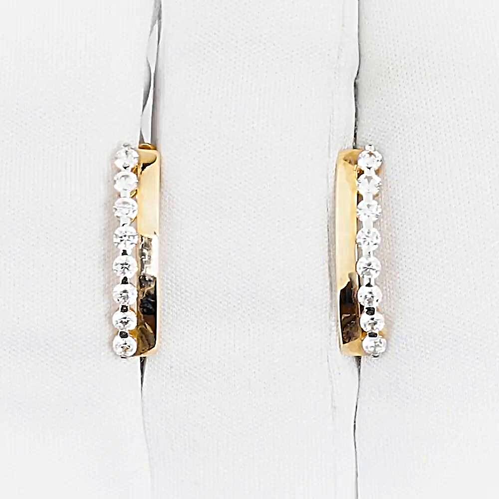 Серьги с фианитами из красного золота 375 пробы Серьги с фианитами из красного золота 375 пробы